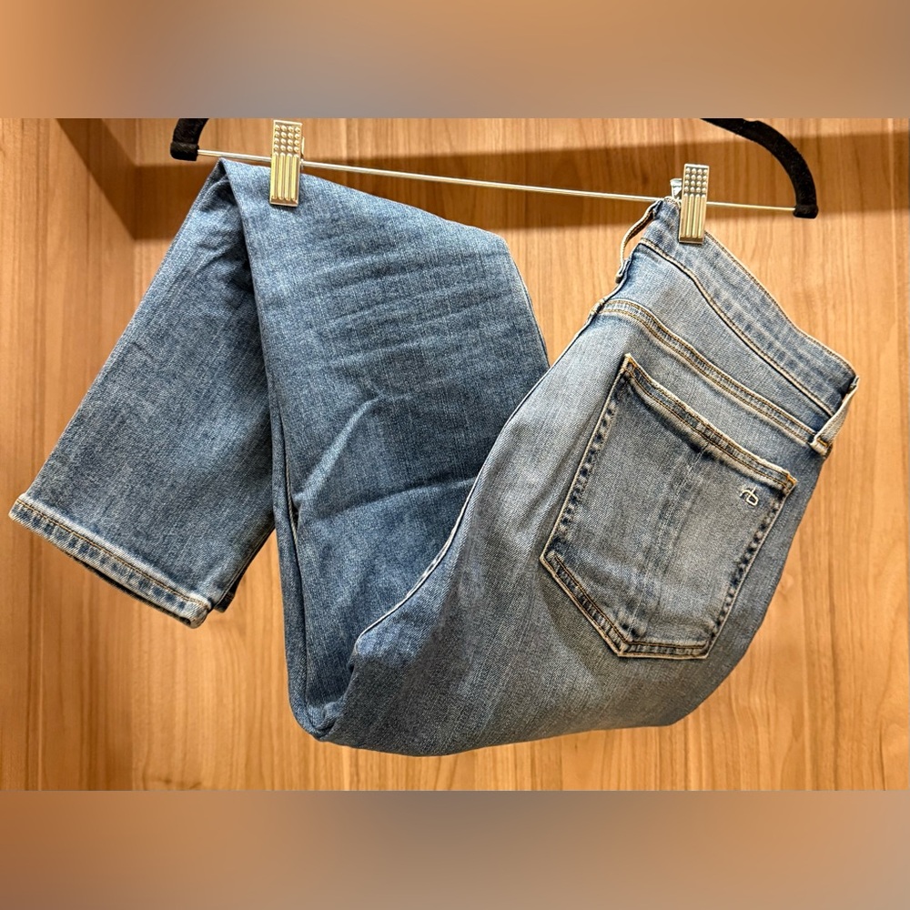 rag & bone Light Blue Straight Jeans